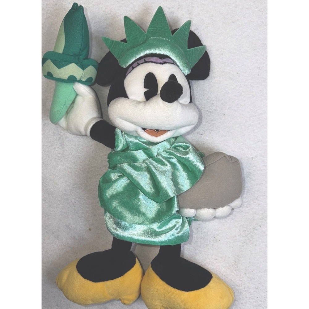 Disney Store Minnie Mouse Statue of Liberty Plush 16" NYC New York Lady Liberty